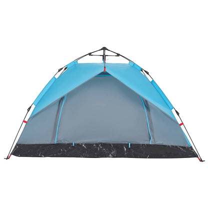 Camping Tent Dome 3-Person Blue Quick Release