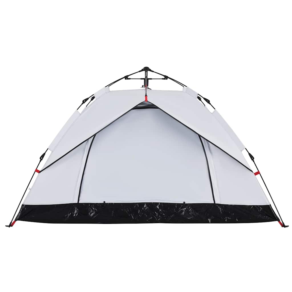Camping Tent Dome 3-Person White Blackout Fabric Quick Release