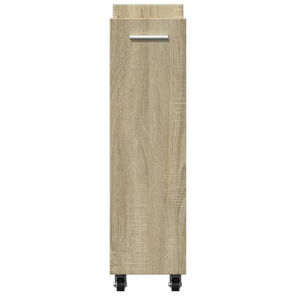 Cabinet with Wheels Sonoma Oak 60x22x79 cm Engineered Wood