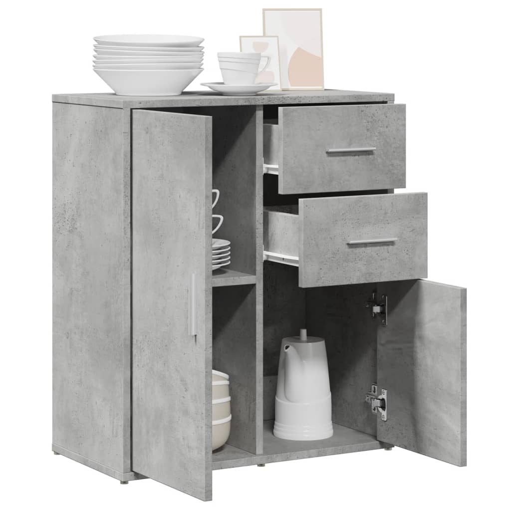 Sideboard Concrete Grey 60x31x70 cm Engineered Wood