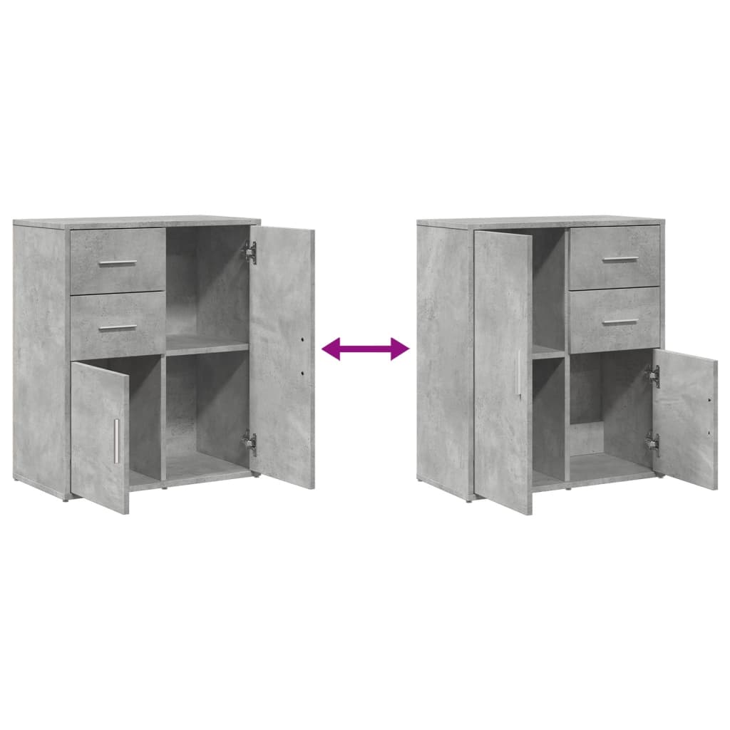 Sideboard Concrete Grey 60x31x70 cm Engineered Wood