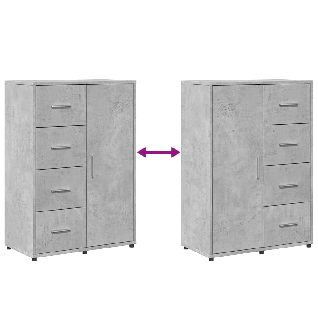 Sideboard Concrete Grey 60x31x84 cm Engineered Wood