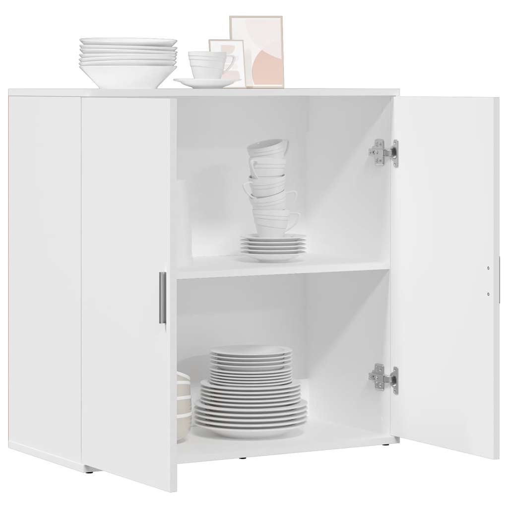 Sideboard White 79x38x80 cm Engineered Wood