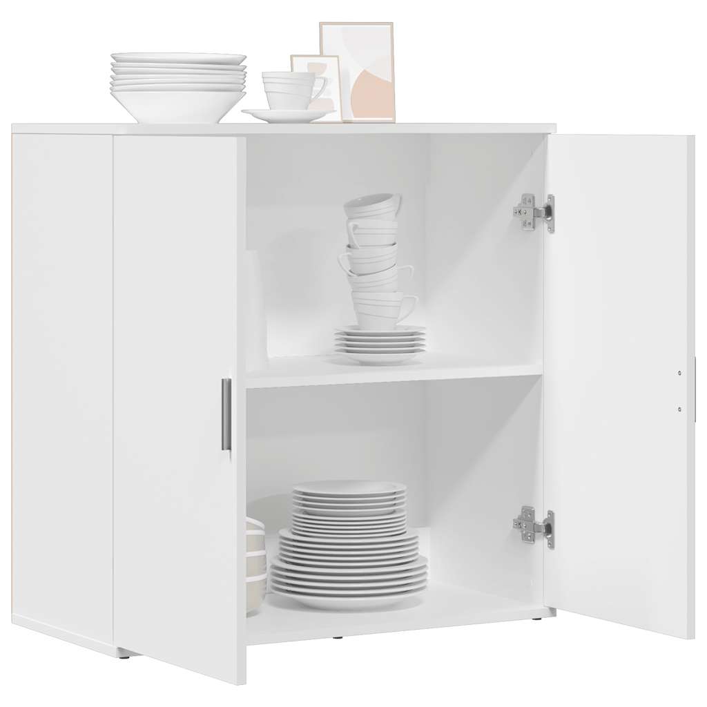 Sideboard White 79x38x80 cm Engineered Wood