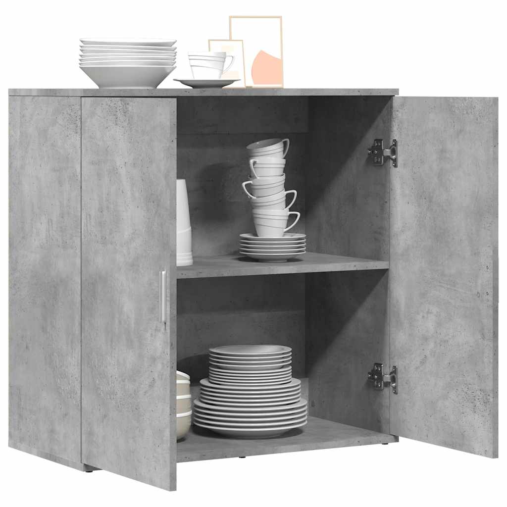 Sideboard Concrete Grey 79x38x80 cm Engineered Wood