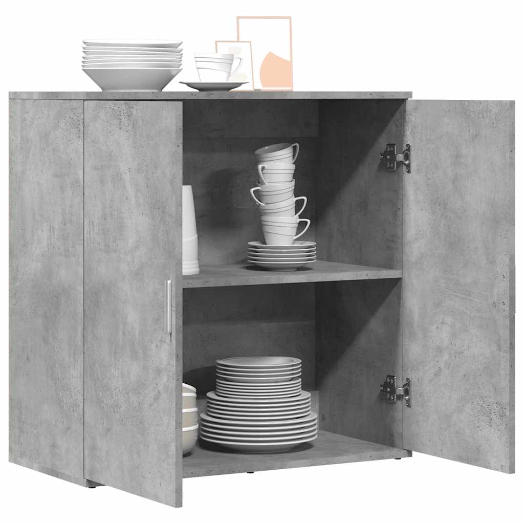 Sideboard Concrete Grey 79x38x80 cm Engineered Wood