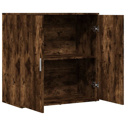 Sideboard Smoked Oak 79x38x80 cm Engineered Wood