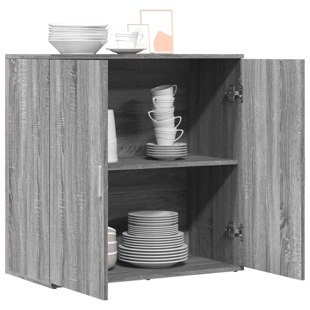 Sideboard Grey Sonoma 79x38x80 cm Engineered Wood