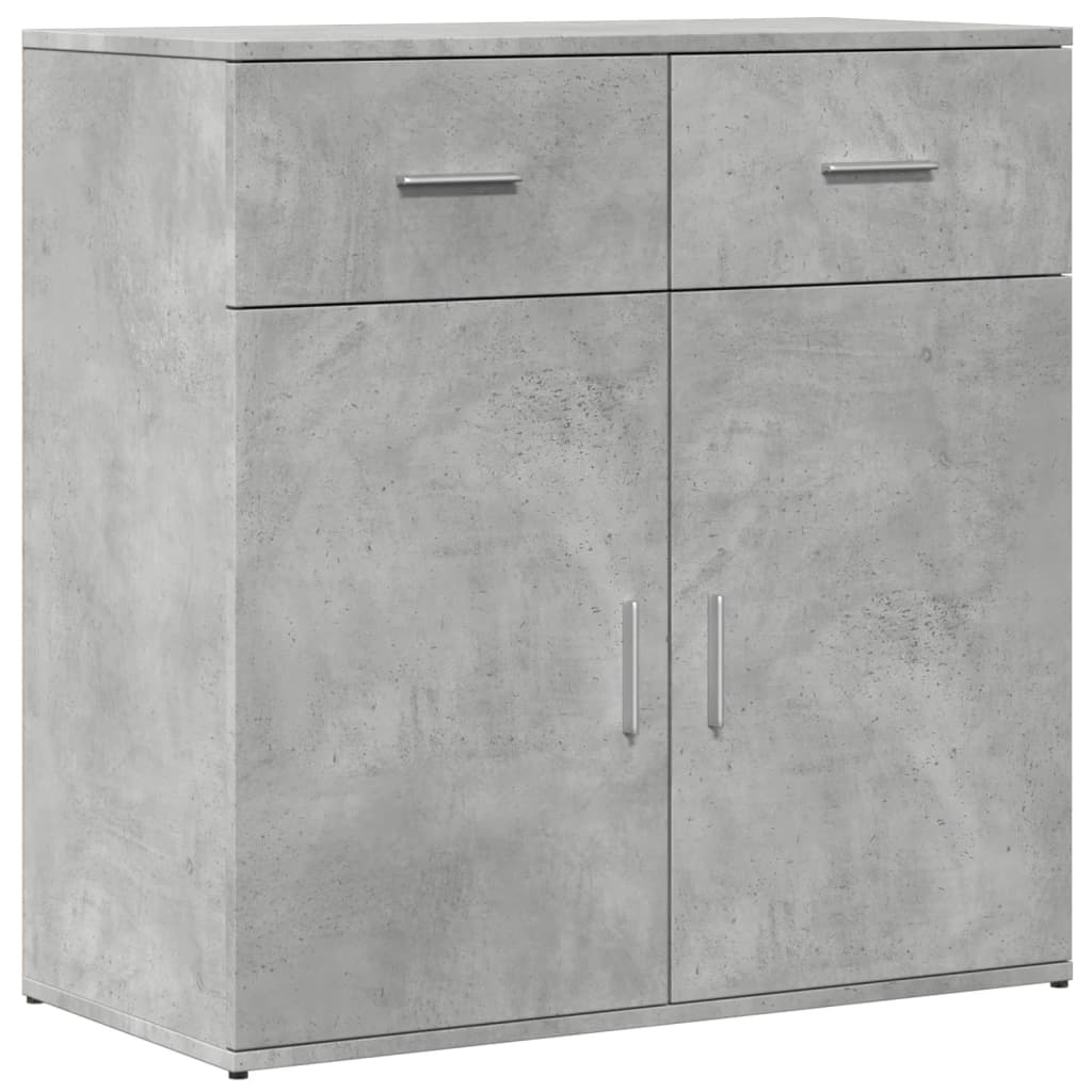 Sideboard Concrete Grey 79x38x80 cm Engineered Wood