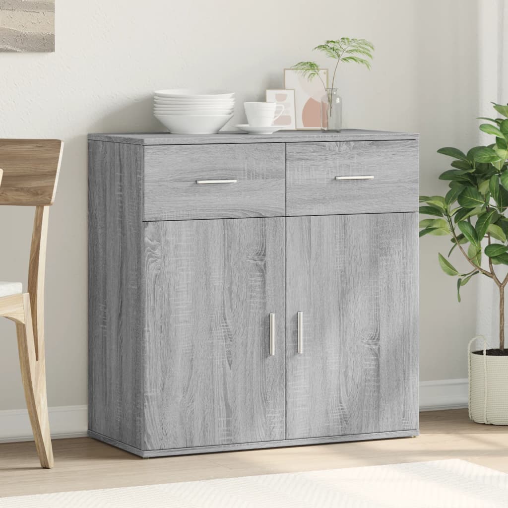 Sideboard Grey Sonoma 79x38x80 cm Engineered Wood