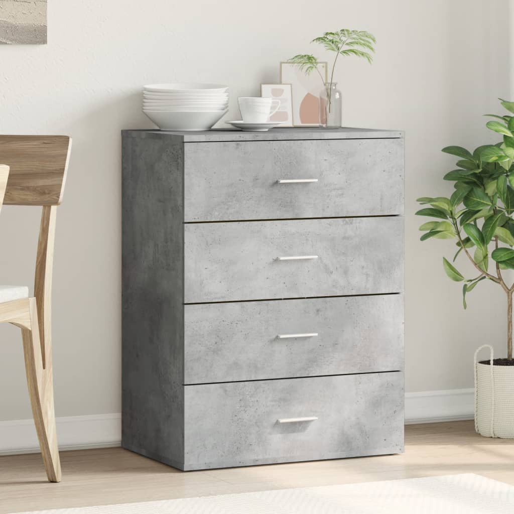 Sideboard Concrete Grey 60x39x80 cm Engineered Wood