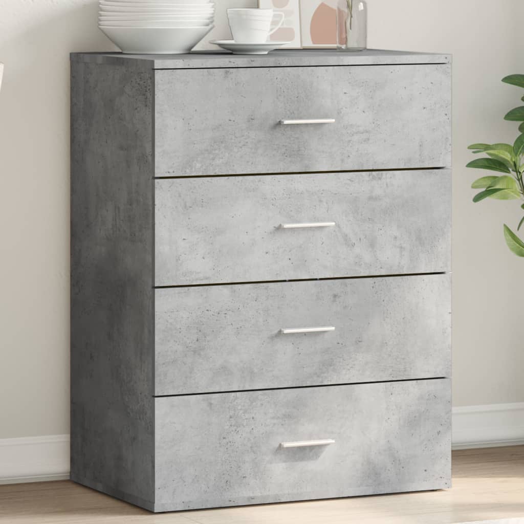 Sideboard Concrete Grey 60x39x80 cm Engineered Wood