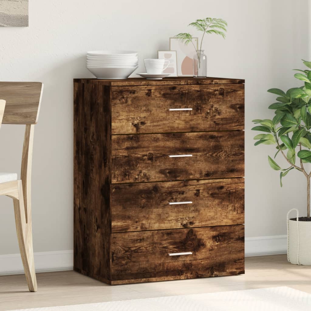 Sideboard Smoked Oak 60x39x80 cm Engineered Wood