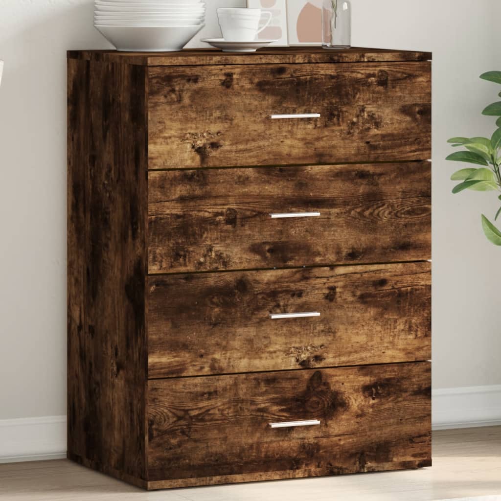 Sideboard Smoked Oak 60x39x80 cm Engineered Wood
