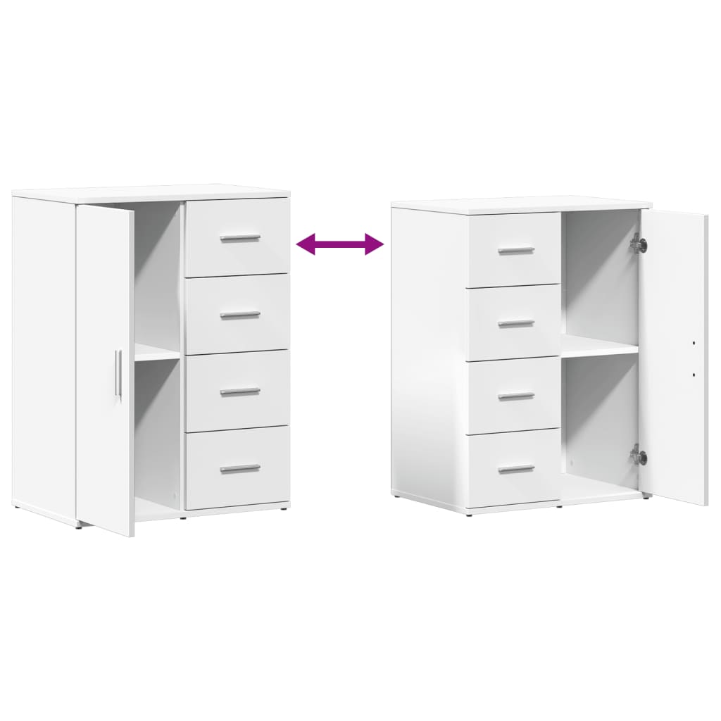 Sideboard White 59x39x80 cm Engineered Wood
