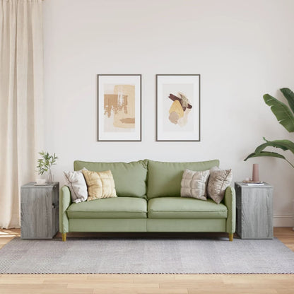 Side Tables 2 pcs Grey Sonoma 50x30x50 cm Engineered Wood