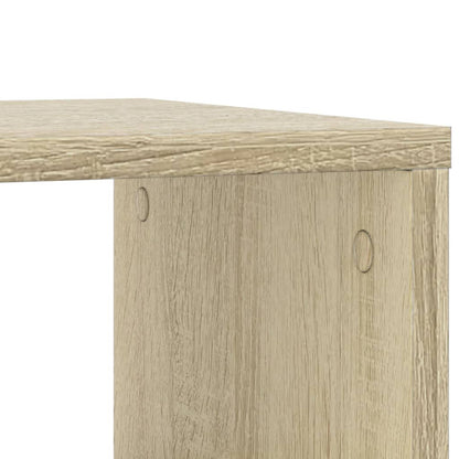 Side Table with Wheels Sonoma Oak 50x30x55 cm Engineered Wood