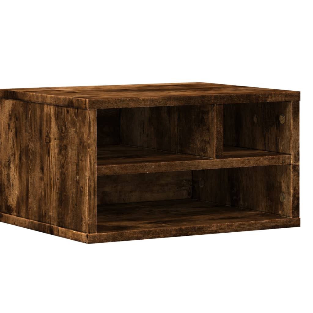 Printer Stand Smoked Oak 40x32x22,5 cm Engineered Wood