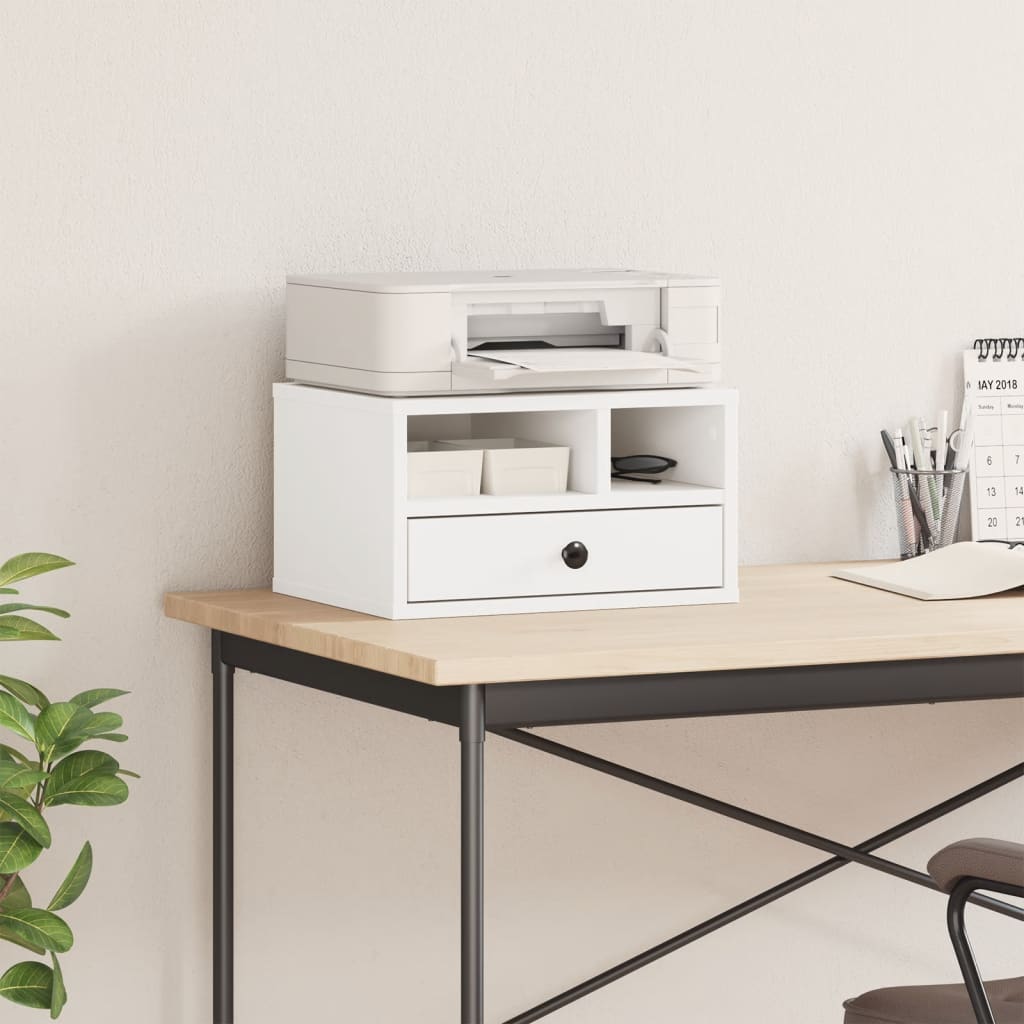 Printer Stand White 40x32x22,5 cm Engineered Wood