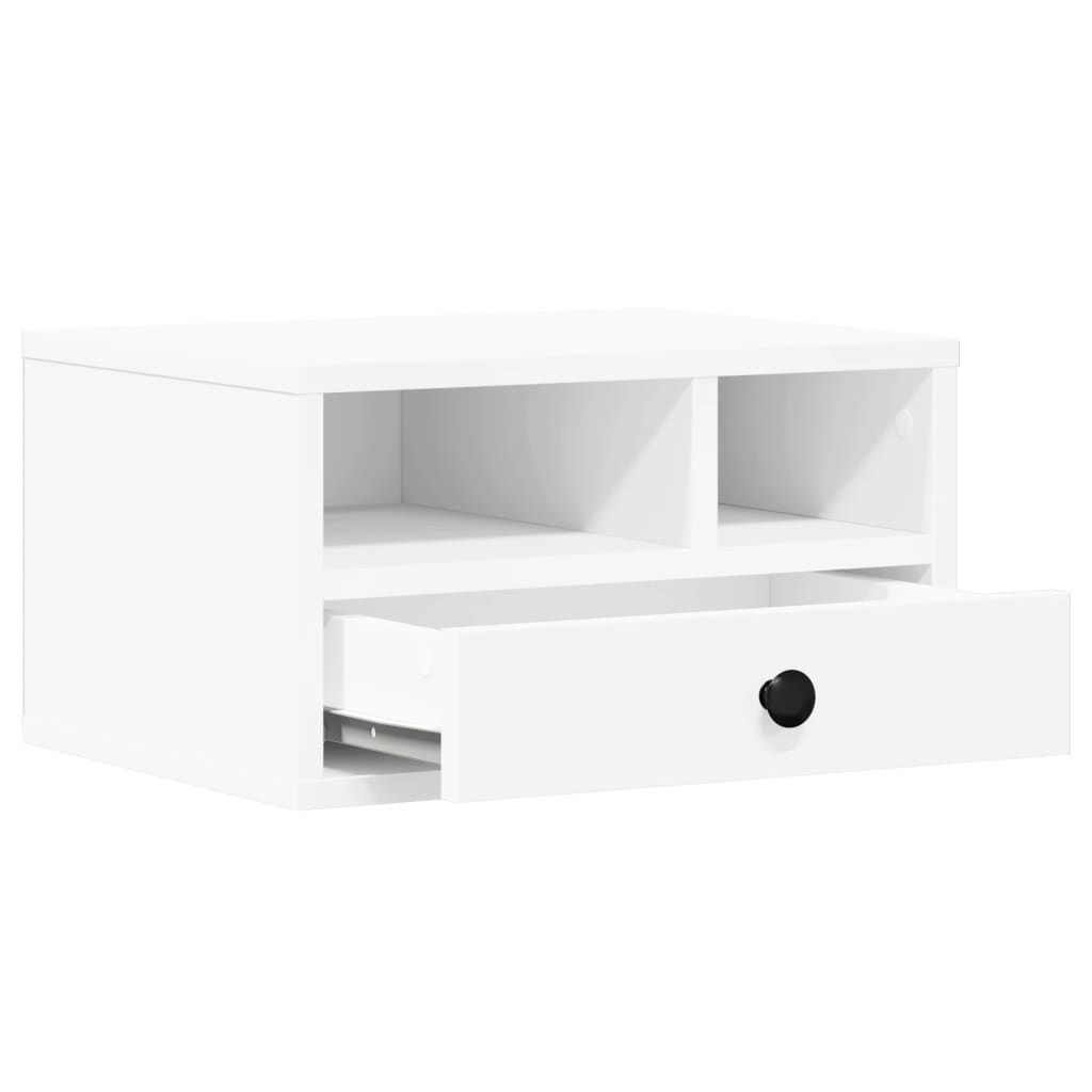Printer Stand White 40x32x22,5 cm Engineered Wood