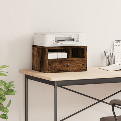 Printer Stand Smoked Oak 40x32x22,5 cm Engineered Wood