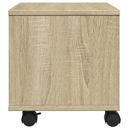 Printer Stand with Wheels Sonoma Oak 41x32x34,5 cm
