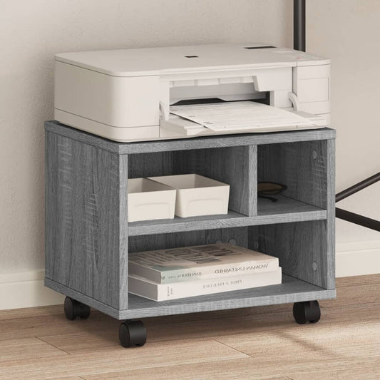 Printer Stand with Wheels Grey Sonoma 41x32x34,5 cm