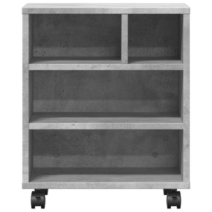 Printer Stand with Wheels Concrete Grey 41x32x48 cm