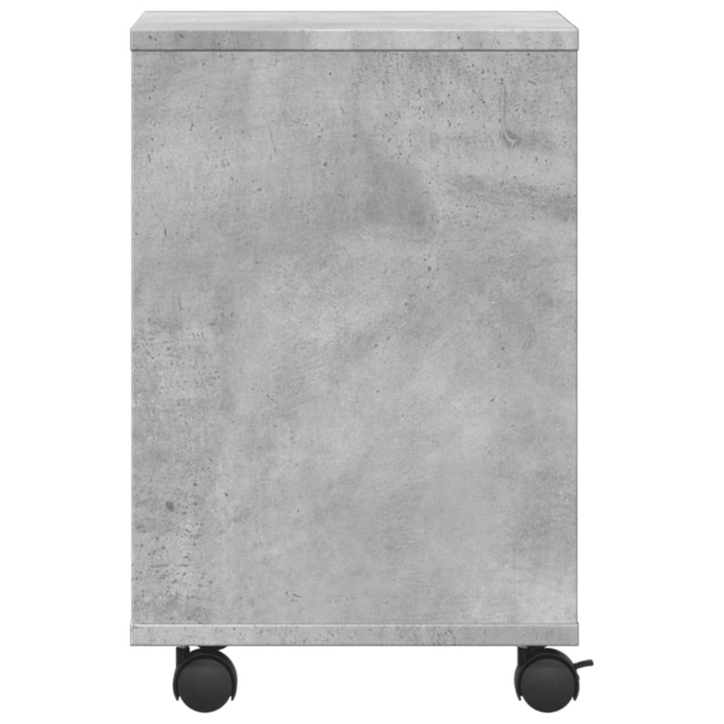 Printer Stand with Wheels Concrete Grey 41x32x48 cm
