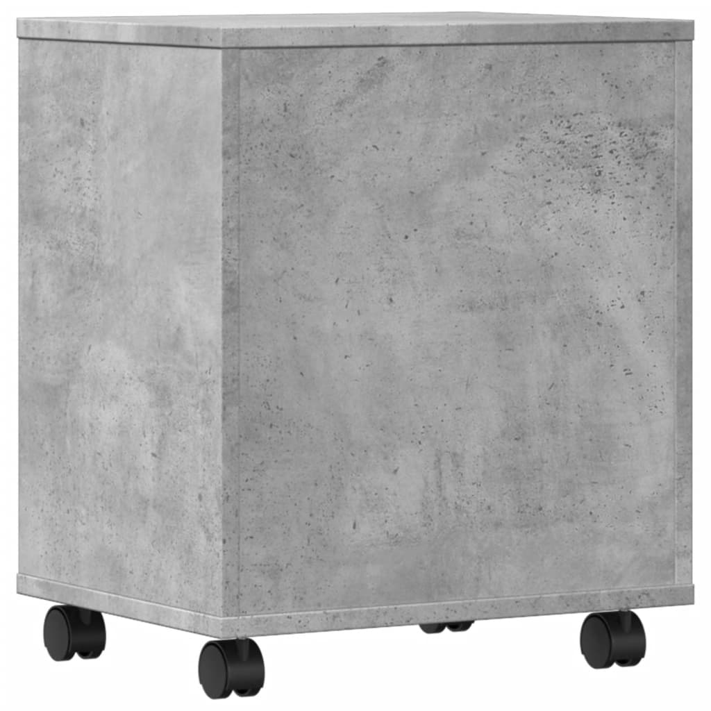 Printer Stand with Wheels Concrete Grey 41x32x48 cm