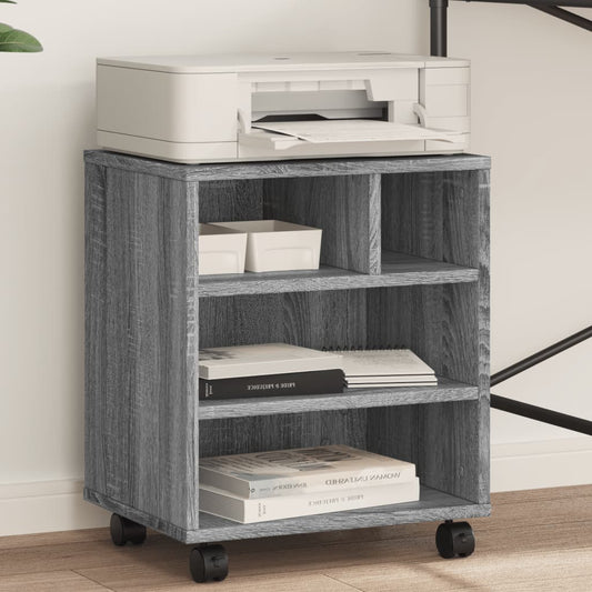 Printer Stand with Wheels Grey Sonoma 41x32x48 cm