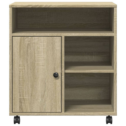 Printer Stand with Wheels Sonoma Oak 60x50x67 cm