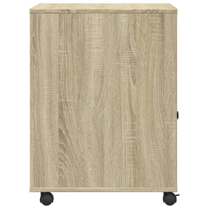 Printer Stand with Wheels Sonoma Oak 60x50x67 cm