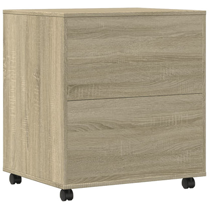 Printer Stand with Wheels Sonoma Oak 60x50x67 cm