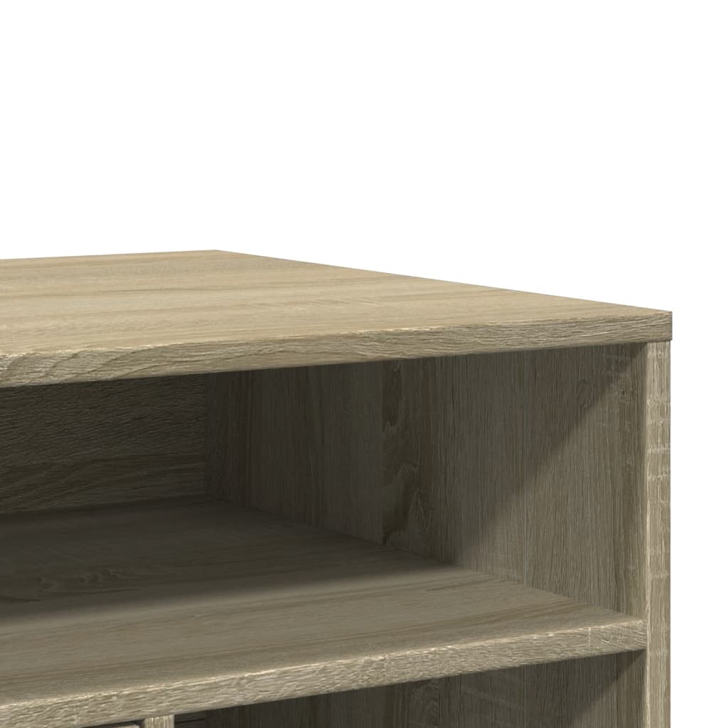 Printer Stand with Wheels Sonoma Oak 60x50x67 cm