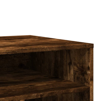 Printer Stand with Wheels Smoked Oak 60x50x67 cm