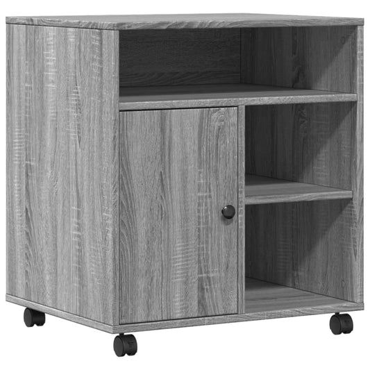 Printer Stand with Wheels Grey Sonoma 60x50x67 cm