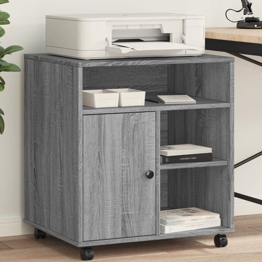 Printer Stand with Wheels Grey Sonoma 60x50x67 cm