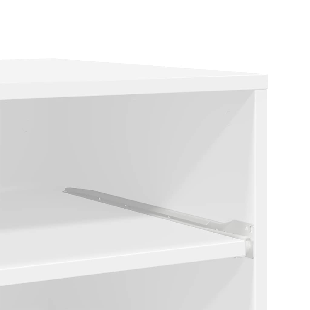 Printer Stand with Wheels White 60x48x74 cm