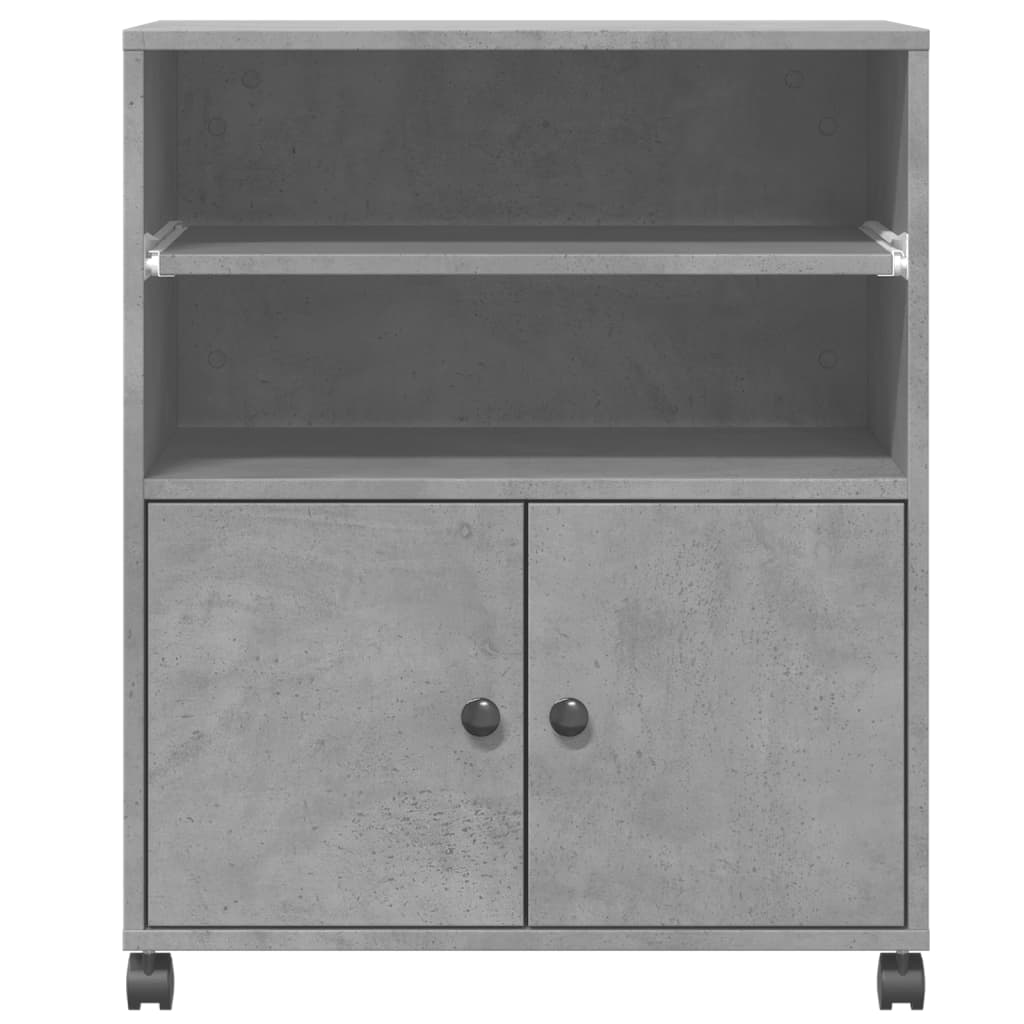 Printer Stand with Wheels Concrete Grey 60x48x74 cm