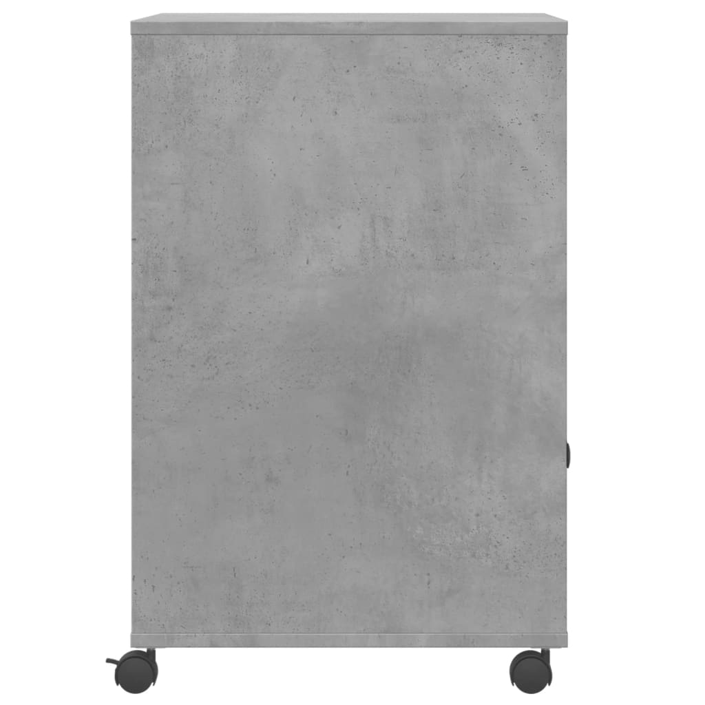 Printer Stand with Wheels Concrete Grey 60x48x74 cm