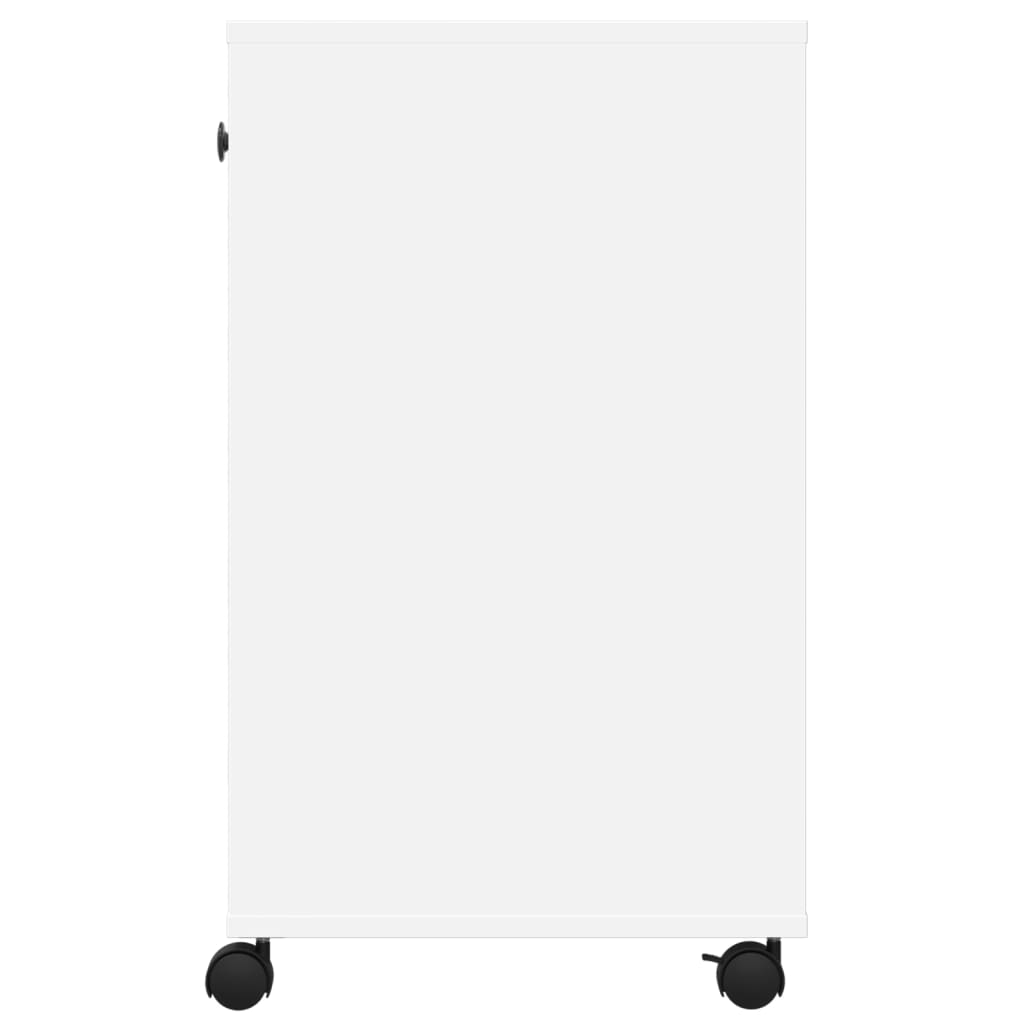 Printer Stand with Wheels White 60x40x68.5 cm