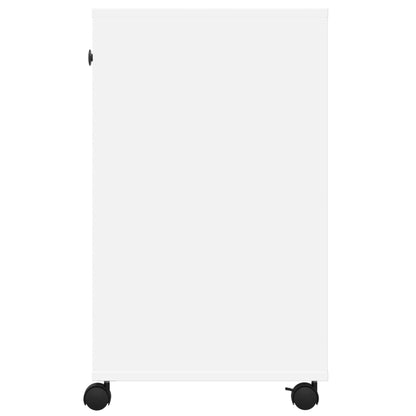 Printer Stand with Wheels White 60x40x68.5 cm