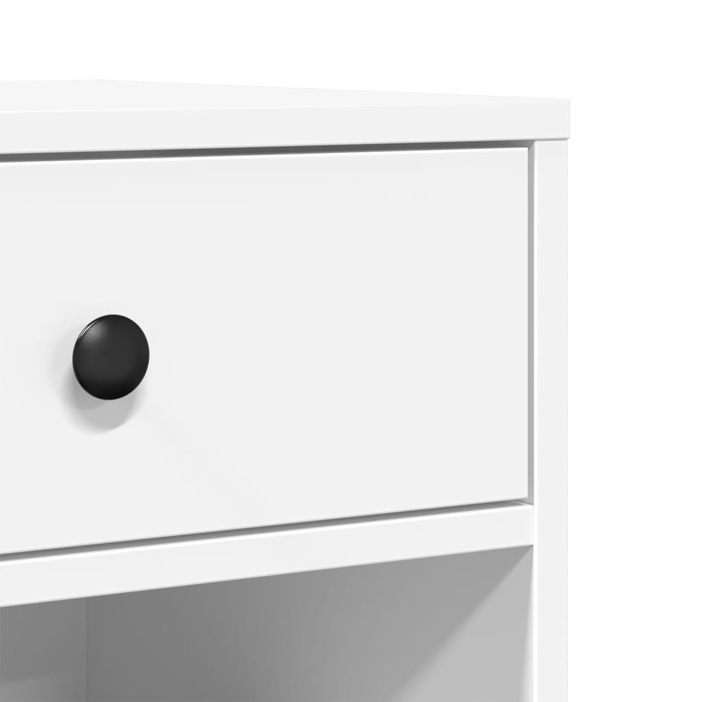 Printer Stand with Wheels White 60x40x68.5 cm