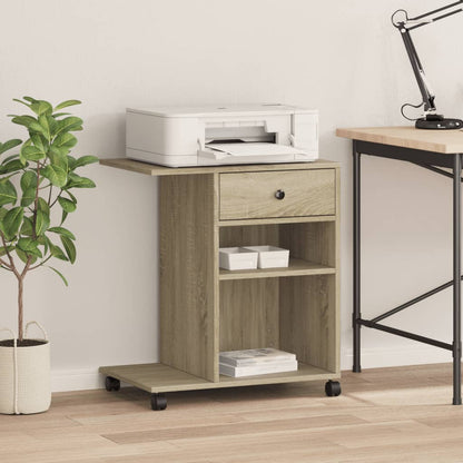 Printer Stand with Wheels Sonoma Oak 60x40x68,5 cm