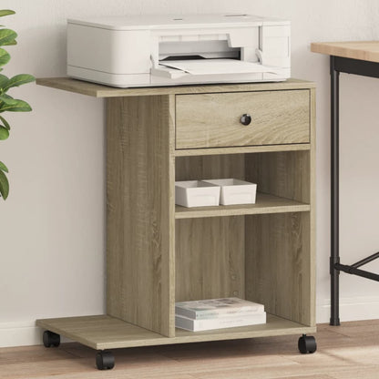 Printer Stand with Wheels Sonoma Oak 60x40x68,5 cm