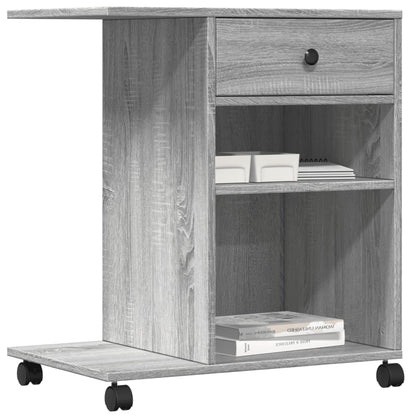 Printer Stand with Wheels Grey Sonoma 60x40x68.5 cm