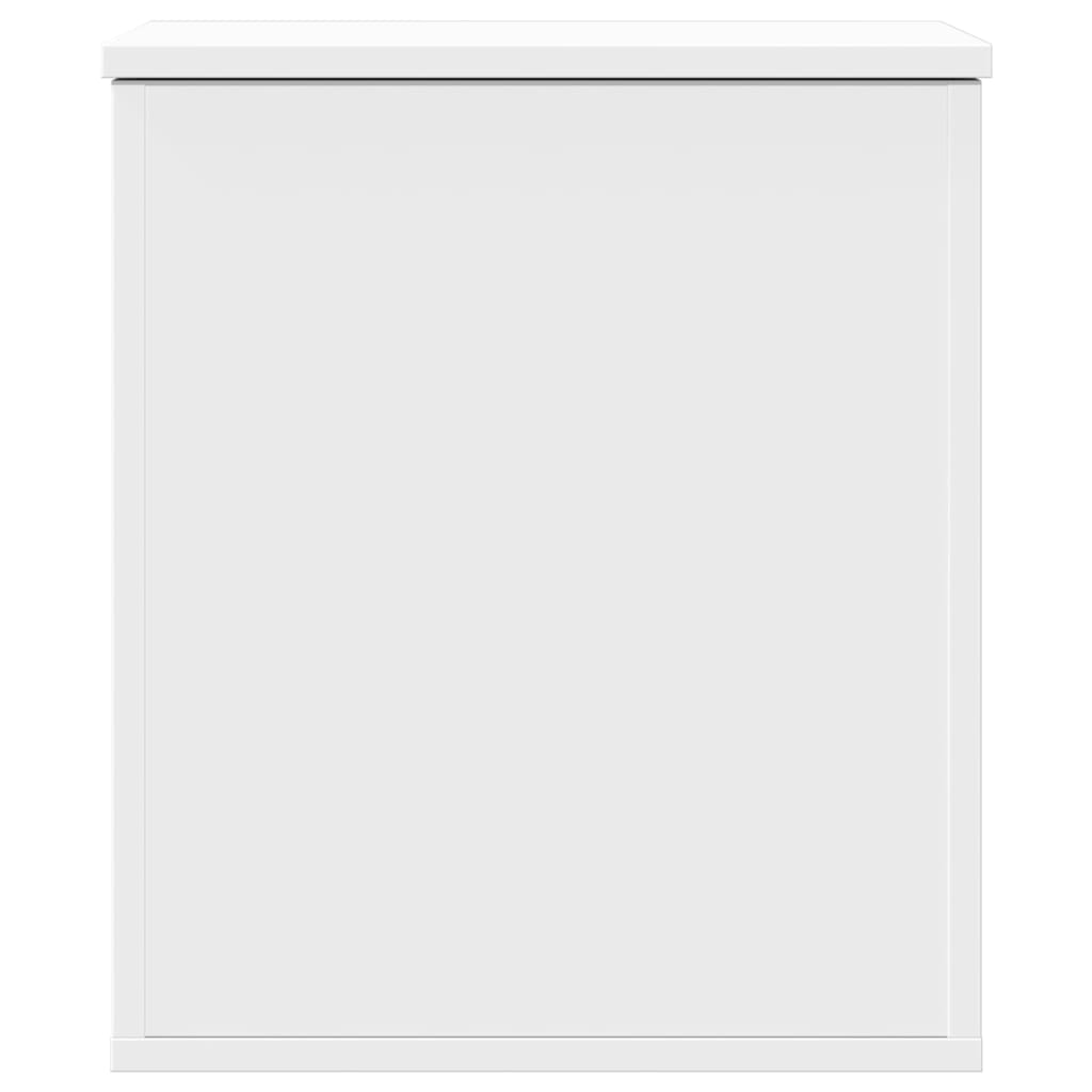 Storage Box White 40x42x46 cm Engineered Wood