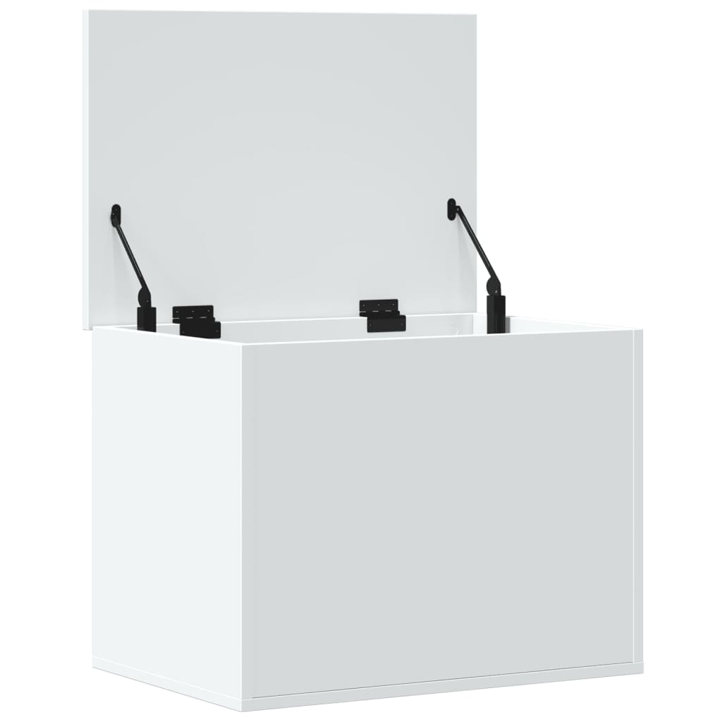 Storage Box White 60x42x46 cm Engineered Wood