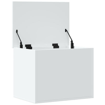 Storage Box White 60x42x46 cm Engineered Wood